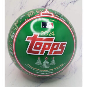 Topps 2024 Holiday Ball Collectible Tin - Empty - Plastic Insert Included